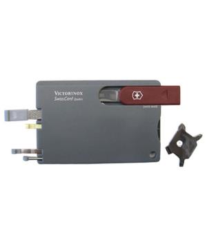 Victorinox Swiss Κάρτα Quattro Γκρι-Κόκκινο 0.7206